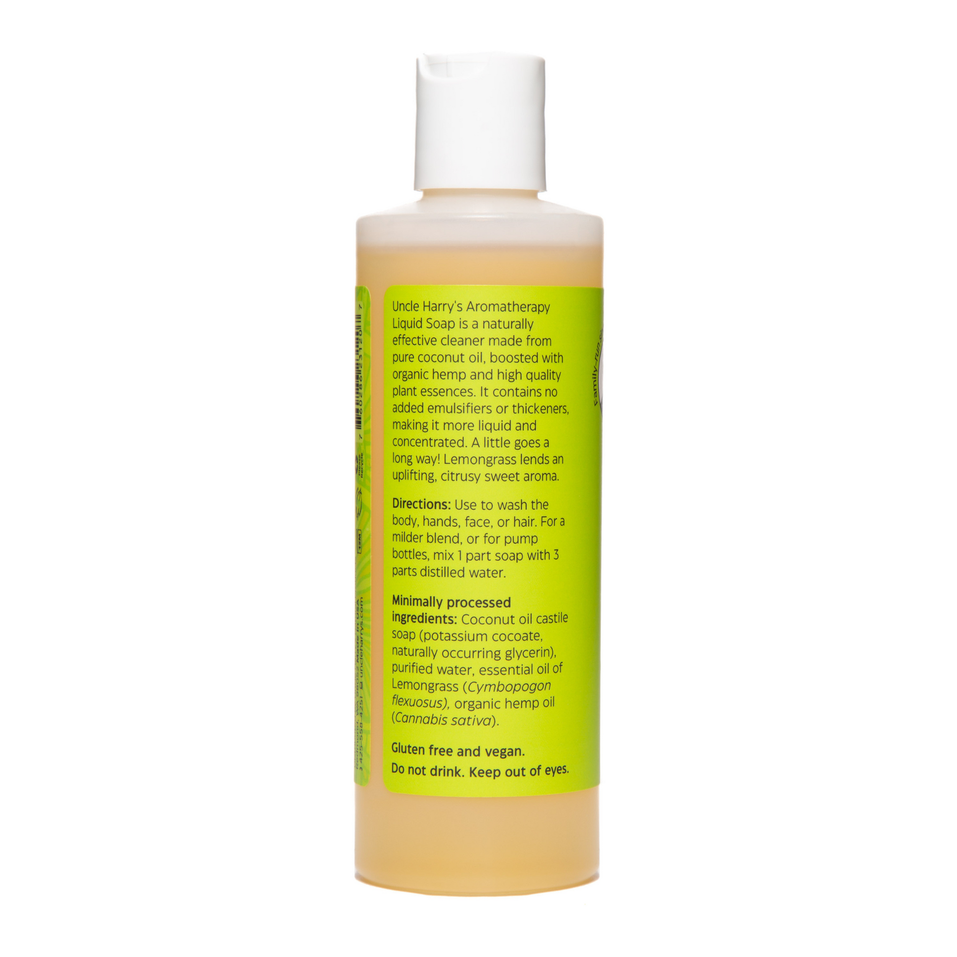 alternate image of uncle harry's lemongrass soap 8oz