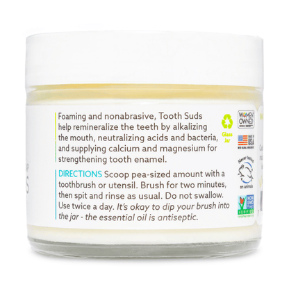 Alternate Image of Cinnamon Miracle Alkaline Tooth Suds, clear jar with white lid and label