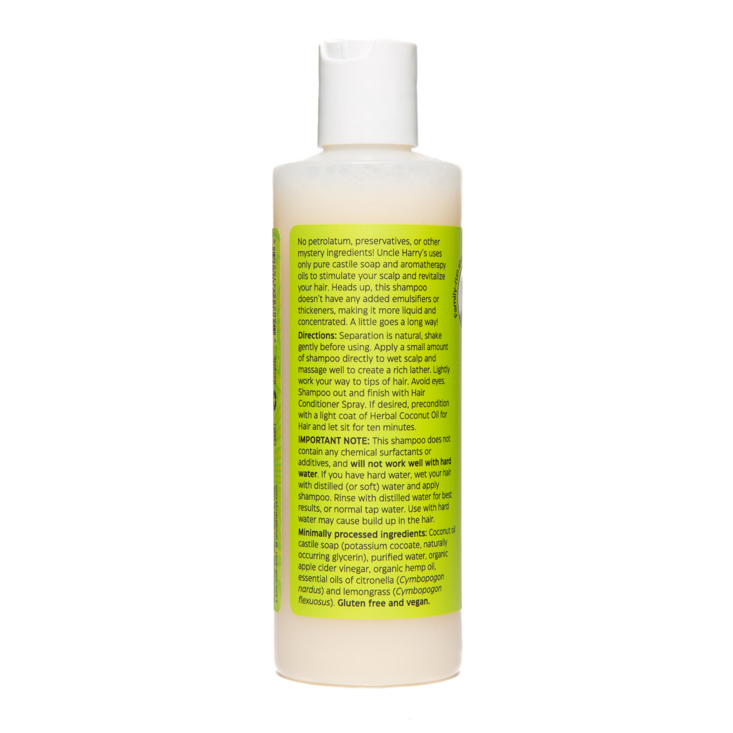 alternate image of uncle harry's citronella lemongrass shampoo