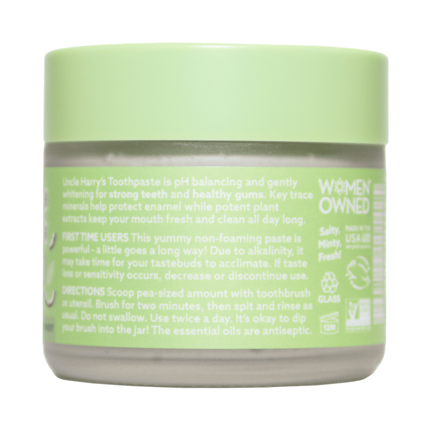 Alternate Image of Coco Cardamom Toothpaste, frosted jar with green lid and label