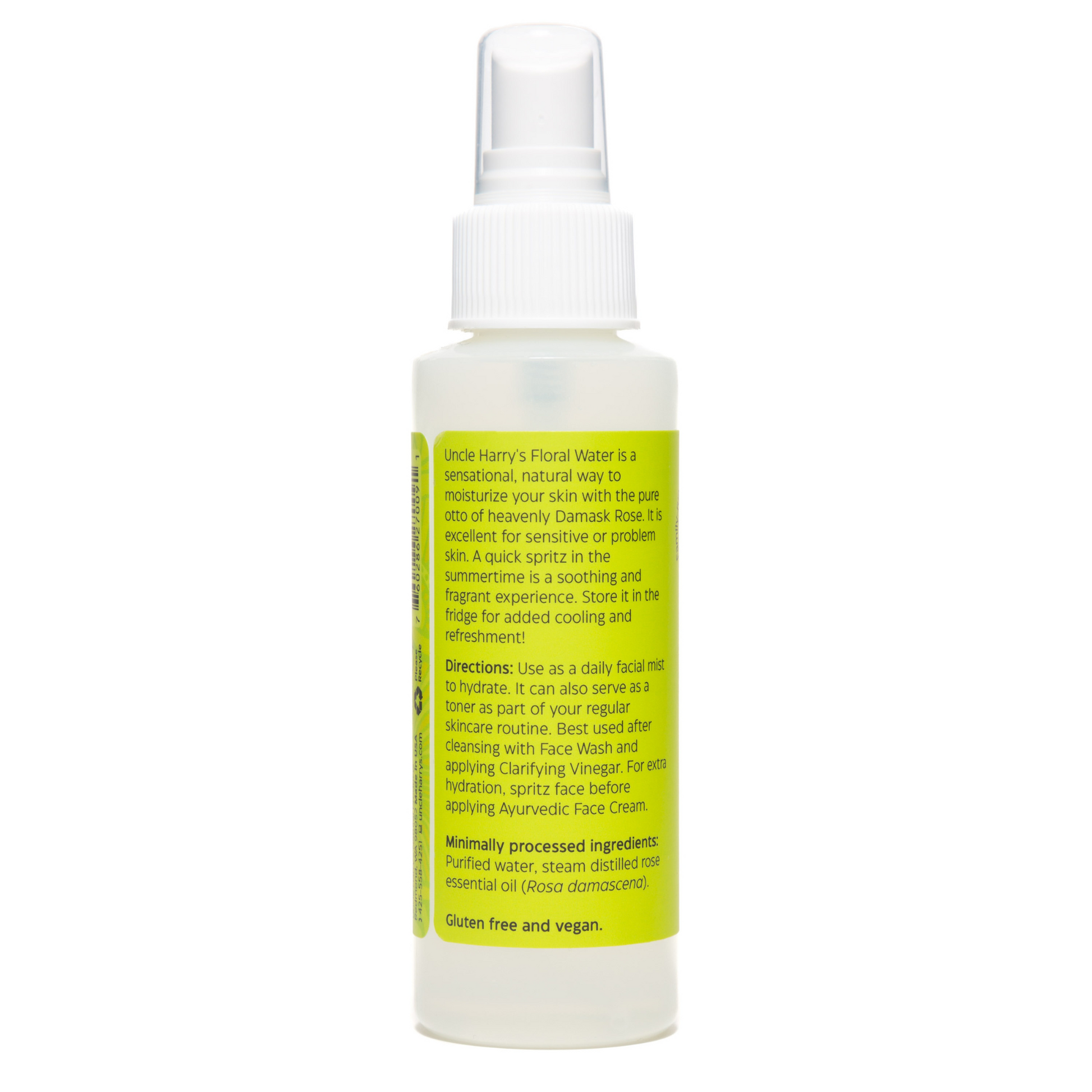 alternate image of uncle harry's damask rose floral water 4oz