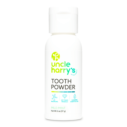 Primary Image of Mild Mint Tooth Powder, white flip top bottle
