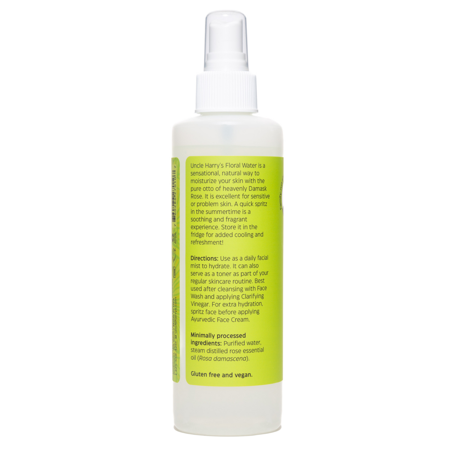 alternate image of uncle harry's damask rose floral water 8oz