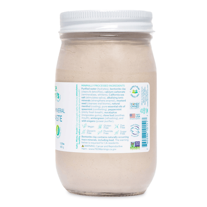 Alternate Image of Peppermint Toothpaste Jar, clear jar with white lid and label
