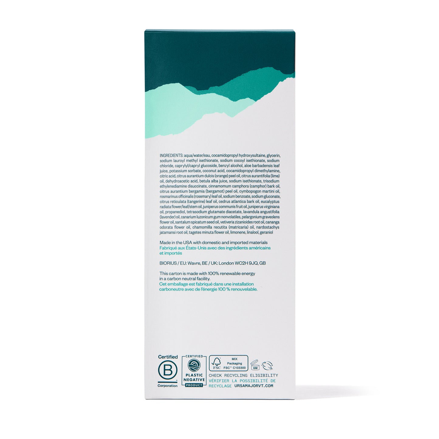 Alternate Image of Botanic Buzz Hand Wash, liquid soap in white metal bottle with pump box