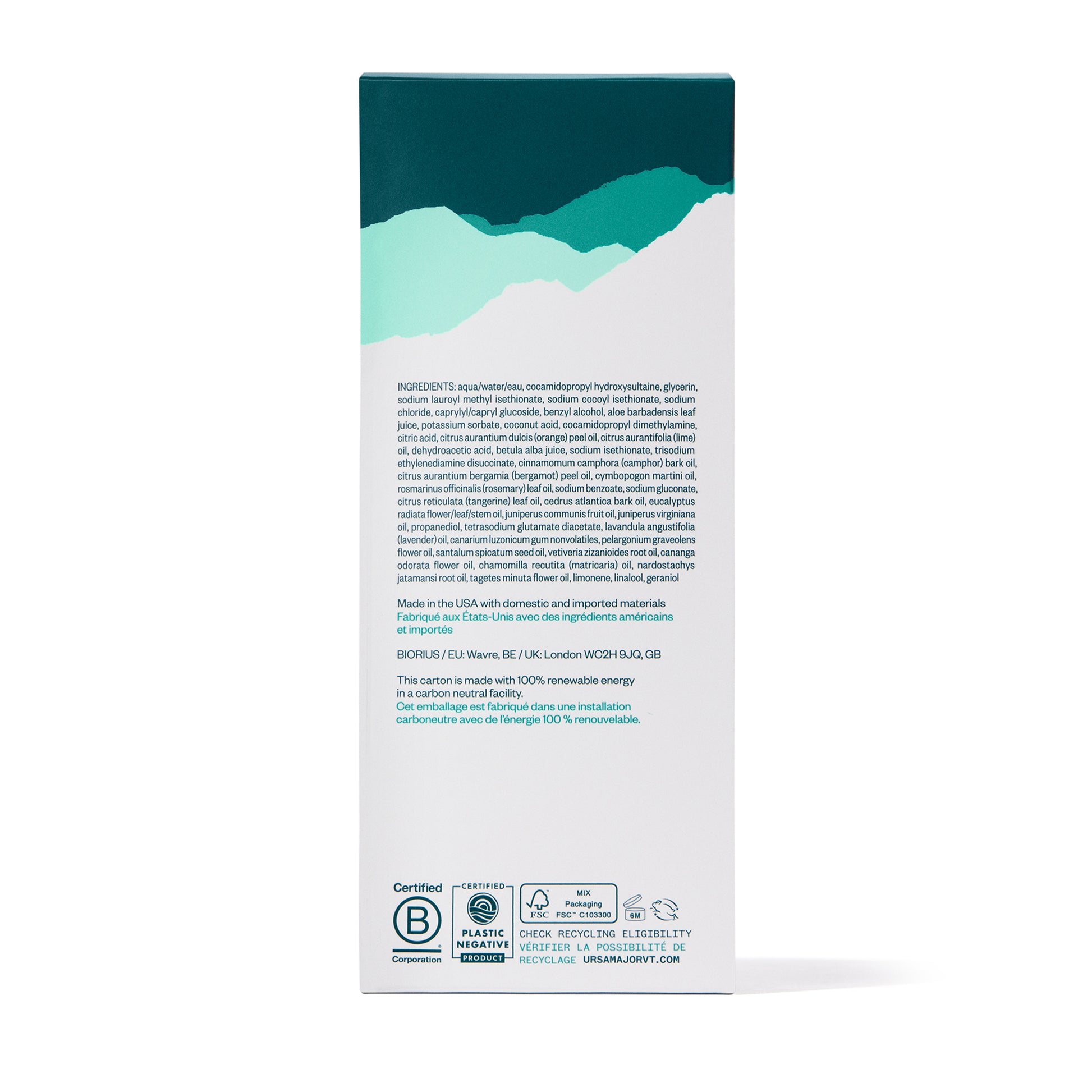 Alternate Image of Botanic Buzz Hand Wash, liquid soap in white metal bottle with pump box