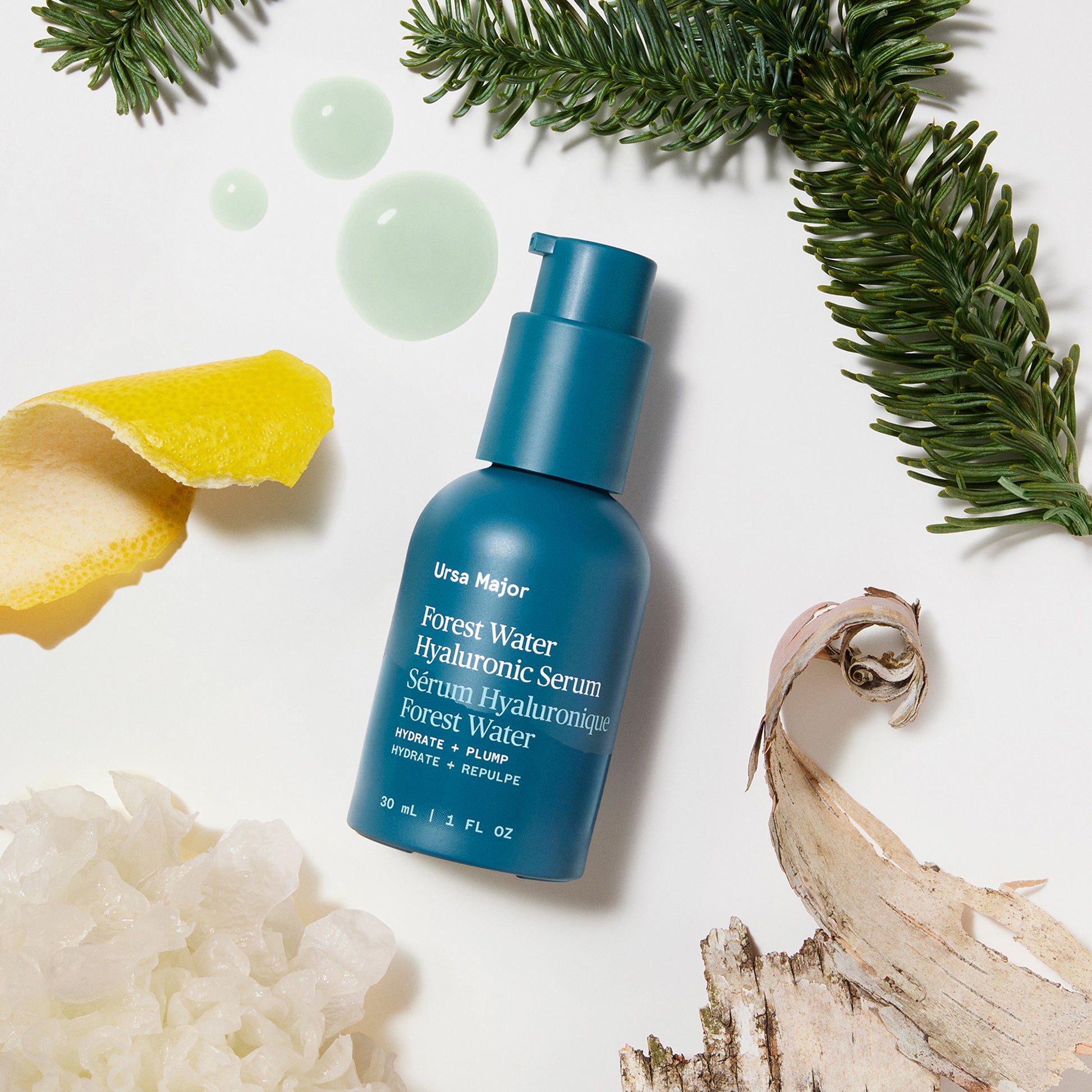 Alternate Image of Forest Water Hyaluronic Serum, blue pump top skincare bottle