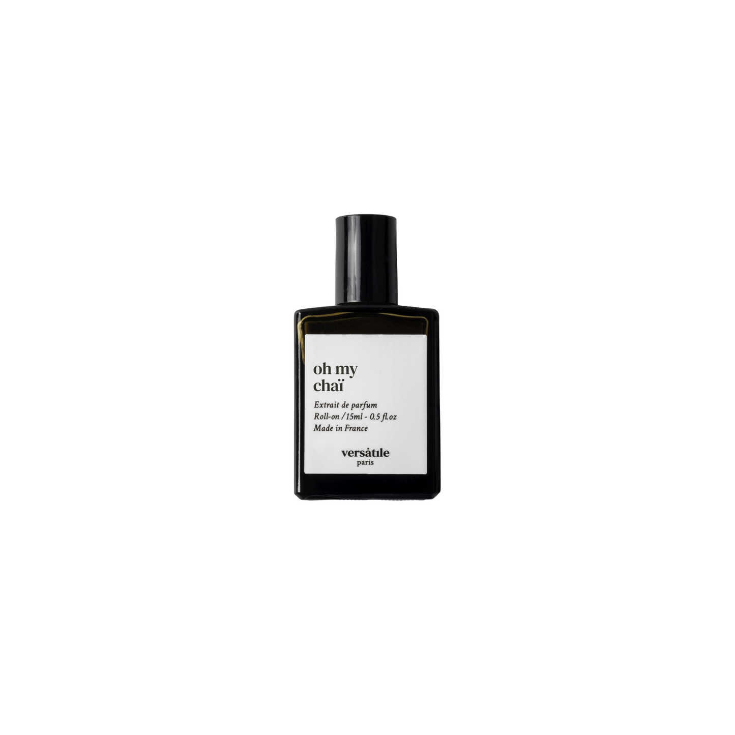 Primary Image of Oh My Chai Extrait de Parfum Roll-On, dark perfume bottle