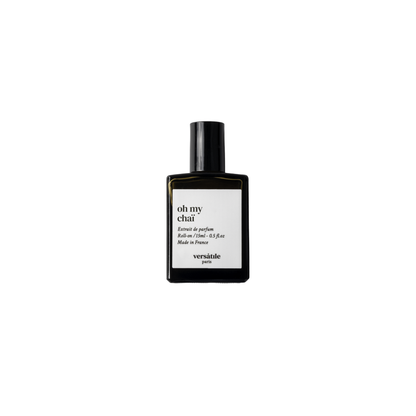 Primary Image of Oh My Chai Extrait de Parfum Roll-On, dark perfume bottle