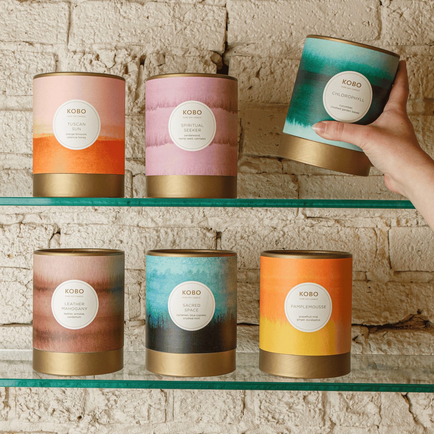 Alternate Image of Water Color Leather Mahogany Candle (11 oz)