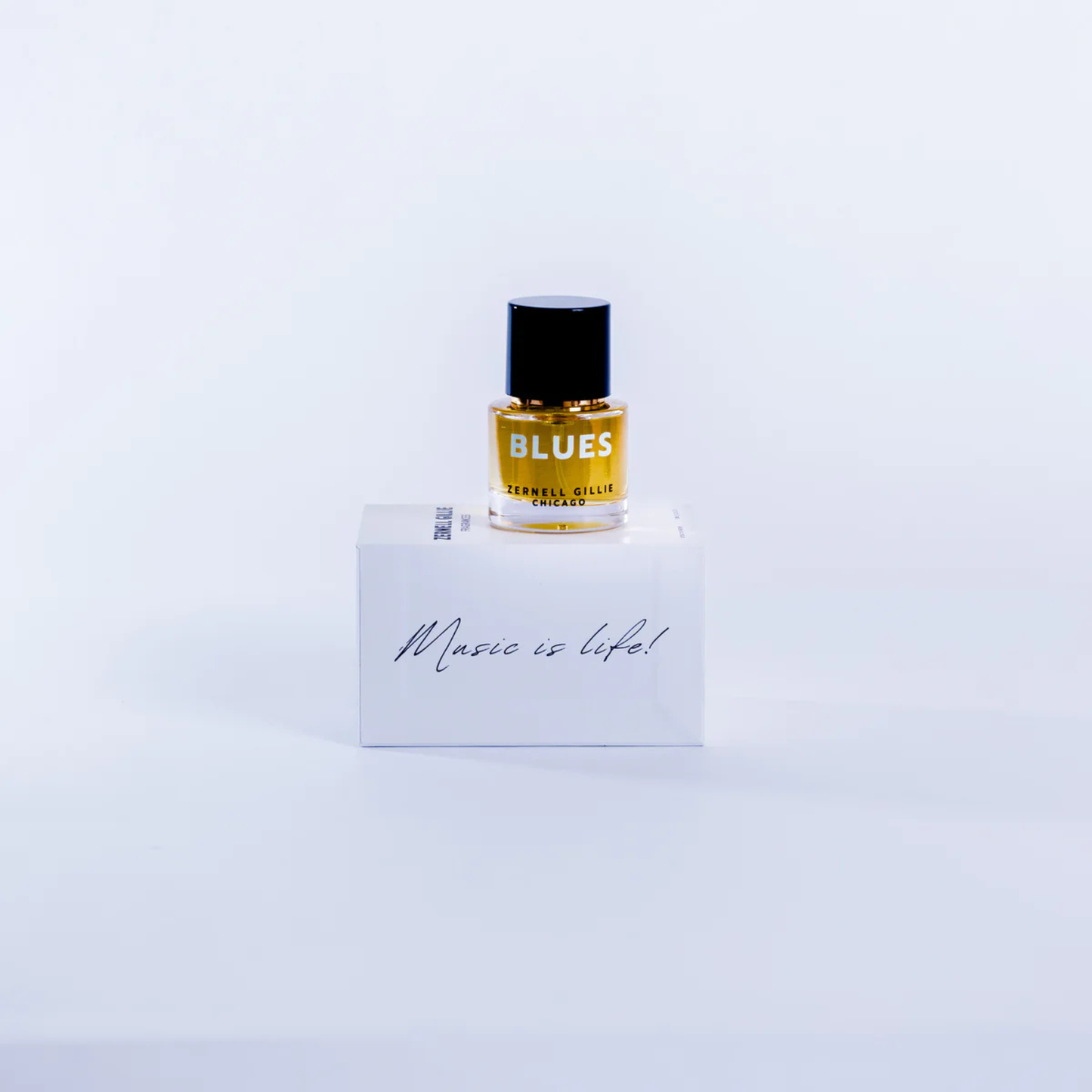 Alternate Image of BLUES Perfume Extrait, small perfume bottle with blue writing