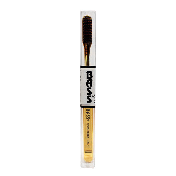Primary image of Gold Chrome Nylon Bristle Toothbrush