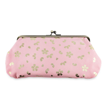 Primary image of Chidoriya Pink + Gold Kimono Clutch Bag 8.5 x 4  inches Bag