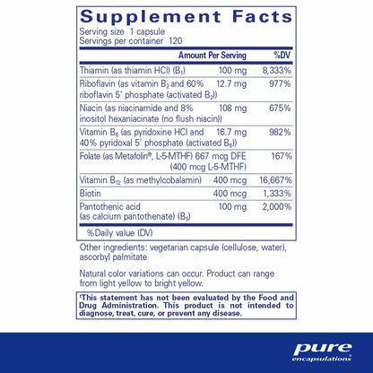 Pure Encapsulations B-Complex Plus Capsules (120 count) #10085792