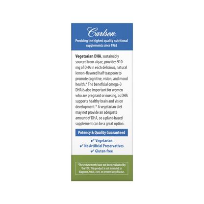 Carlson Vegetarian DHA 910mg (2 fl oz) #10086108