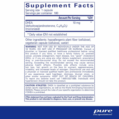 Pure Encapsulations DHEA 10 mg Capsules (180 count) #10085799