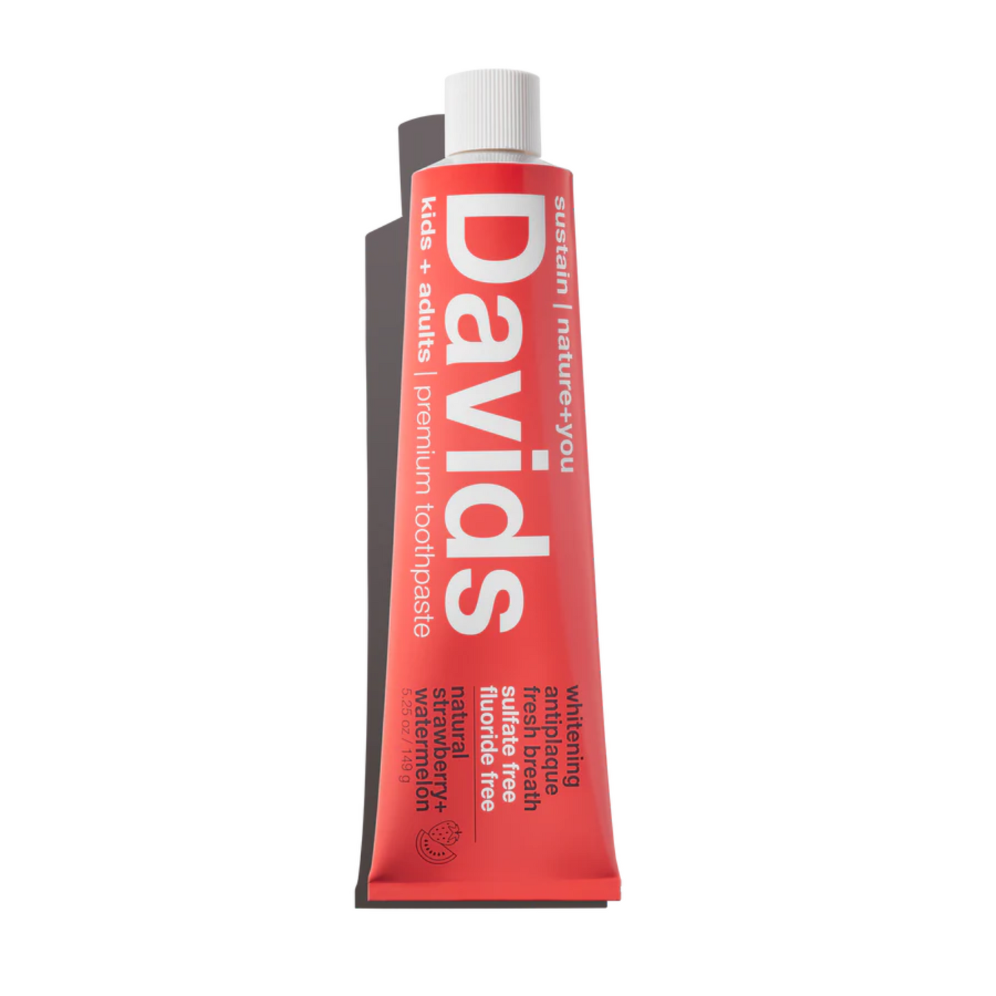 Primary Image of Natural Strawberry Watermelon Whitening + Anti-Plaque Toothpaste, red toothpaste tube