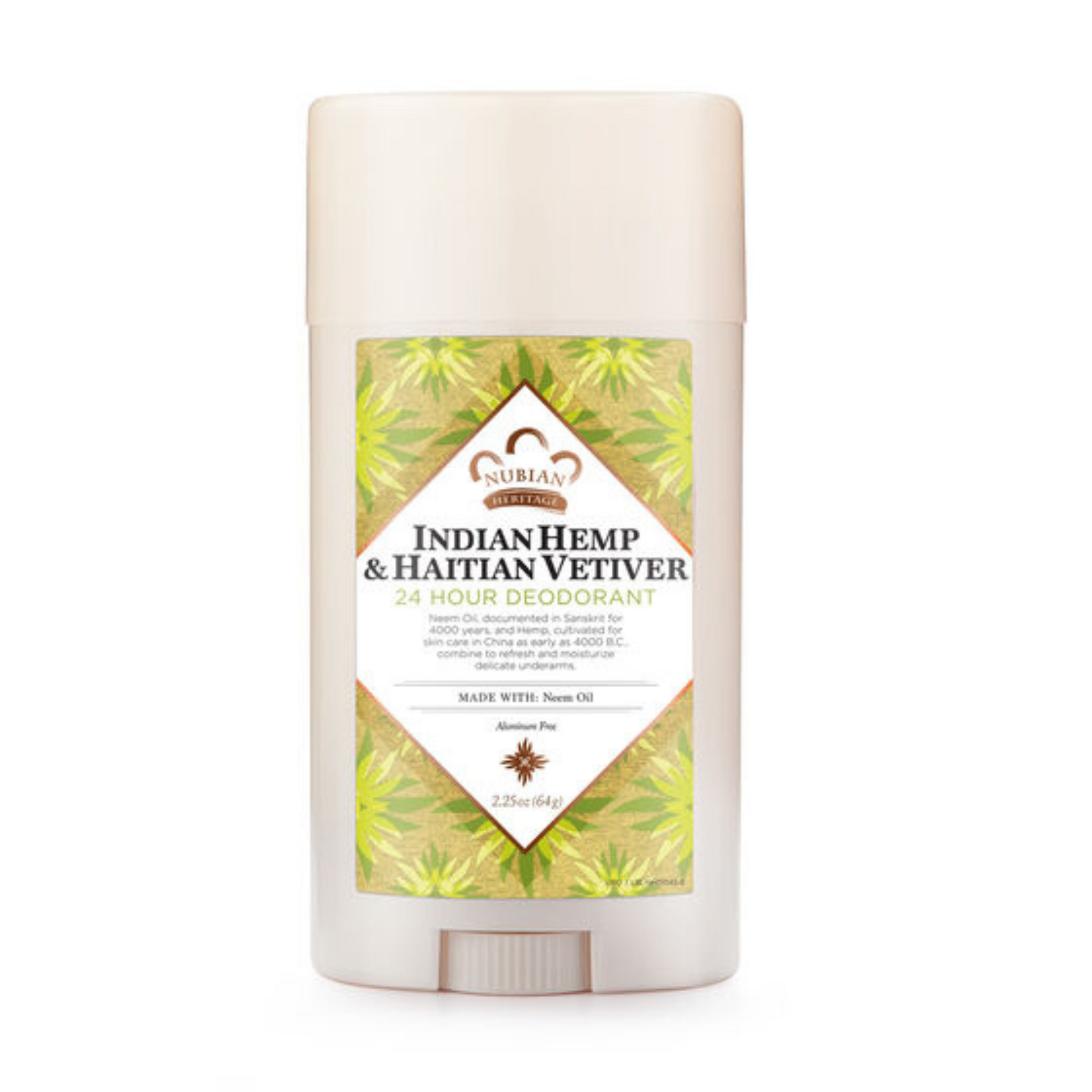 Primary Image of Nubian Heritage Hemp + Vetiver 24hr Deodorant Stick 