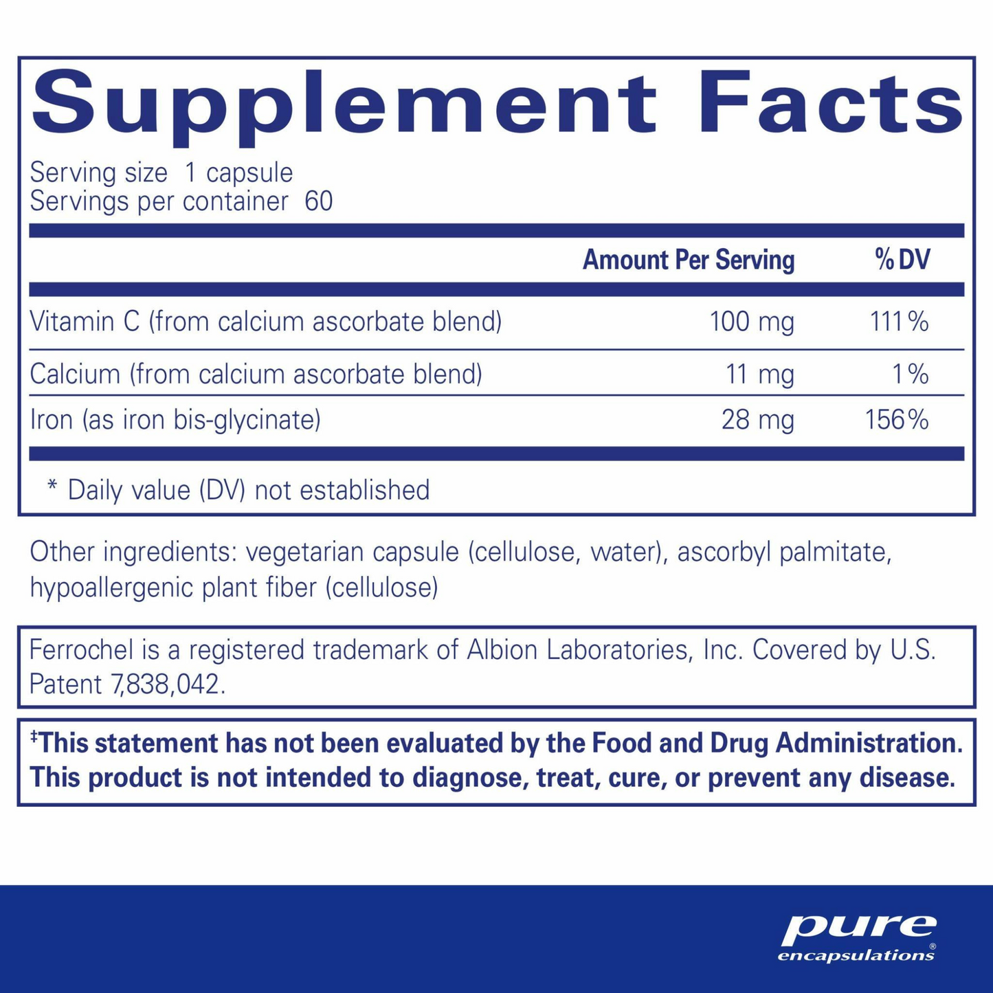 Pure Encapsulations OptiFerin-C Capsules (60 count) #10085787