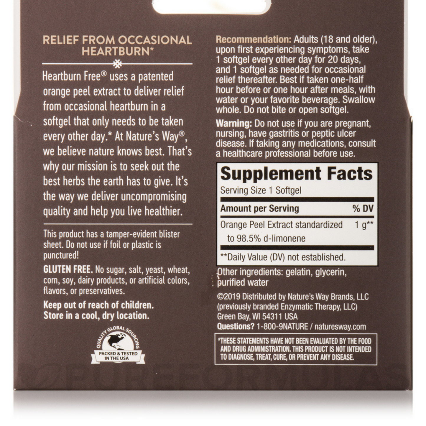 Nature's Way Heartburn Free w/ROH10 (10 count) #18770