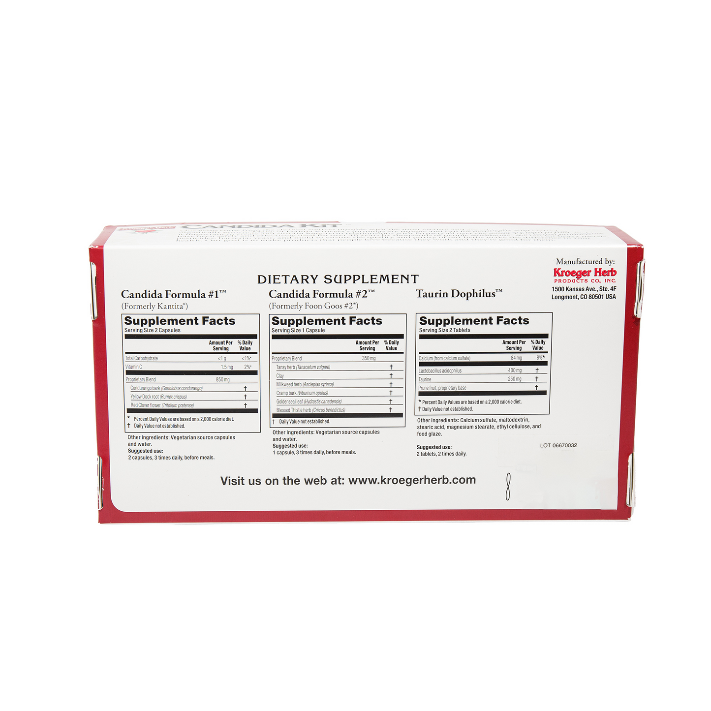 Kroeger Herb Candida Kit  #24046