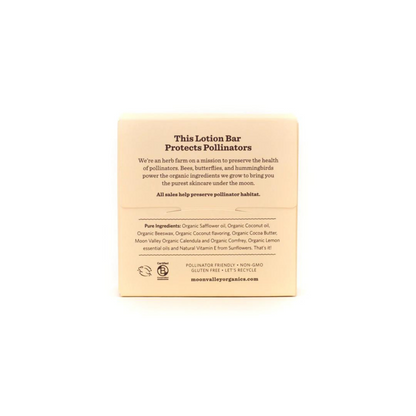 Moon Valley Organics Coconut Lemon Herbal Lotion Bar (1.9 oz) #10084945