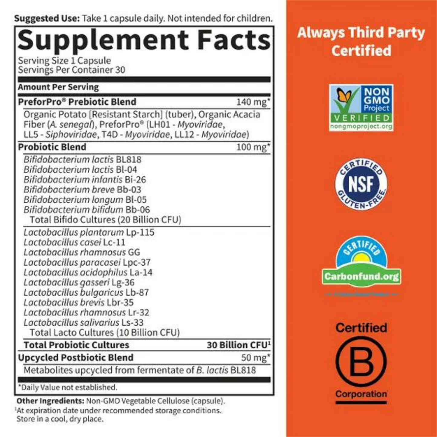 Garden of Life Probiotics 30 Billion Capsules (30 count) #10084921