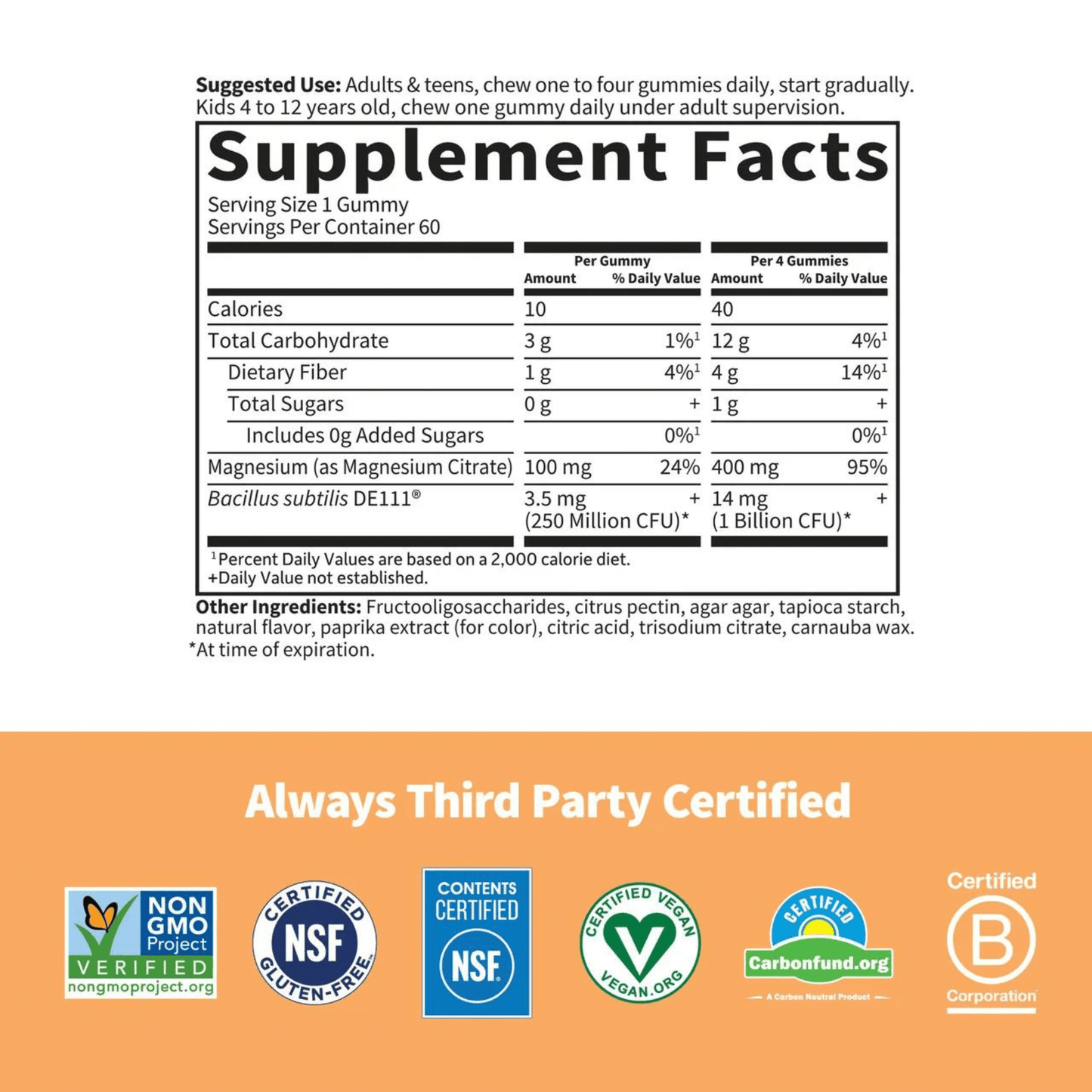 Alternate Image of Magnesium Gummies Peach