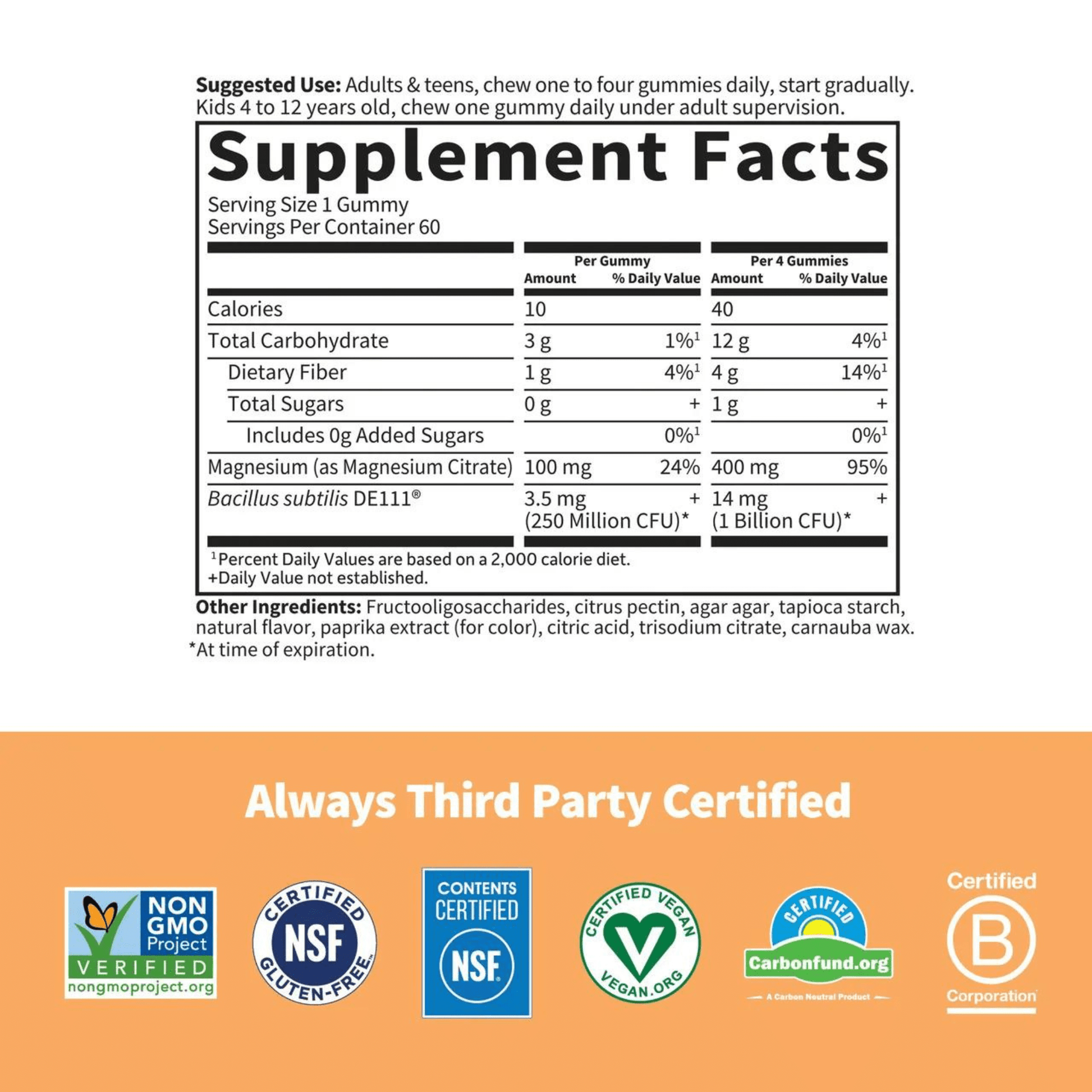 Alternate Image of Magnesium Gummies Peach