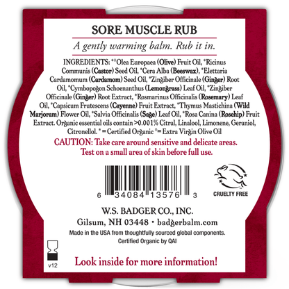 Alternate Image of Sore Muscle Rub Large Tin Back