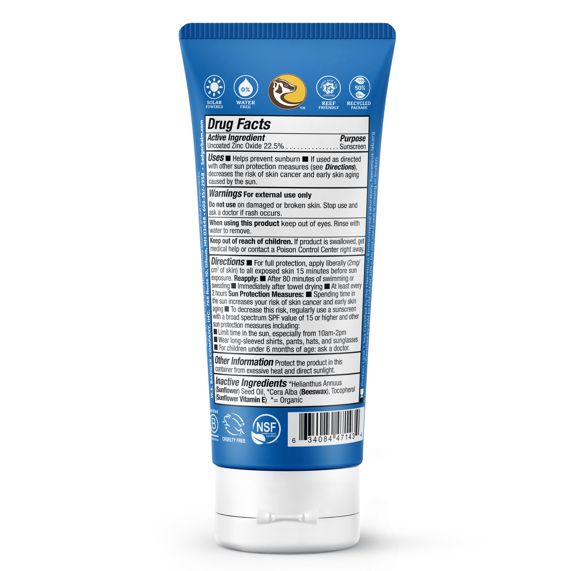 Alternate Image of Sport Mineral Sunscreen Cream SPF 40 Back